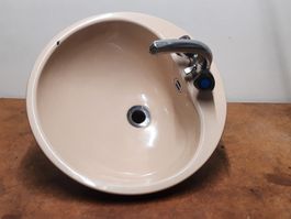 Lavabo mit Armatur Email / Emaille