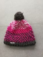 Bonnet d'hiver rose/gris, chaud et doux