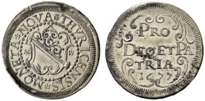 Tutti le monete: Zürich 10 Schilling 1677 – Usato da Meilen venduto da coins4sale