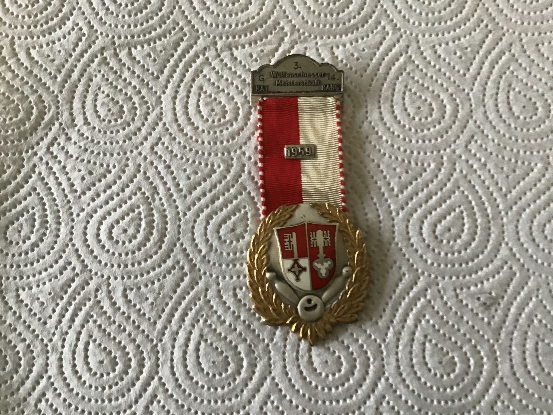 Medaglie: Kegler Medaille. 1959 – Usato da Oberdorf NW venduto da Walenstock01 2