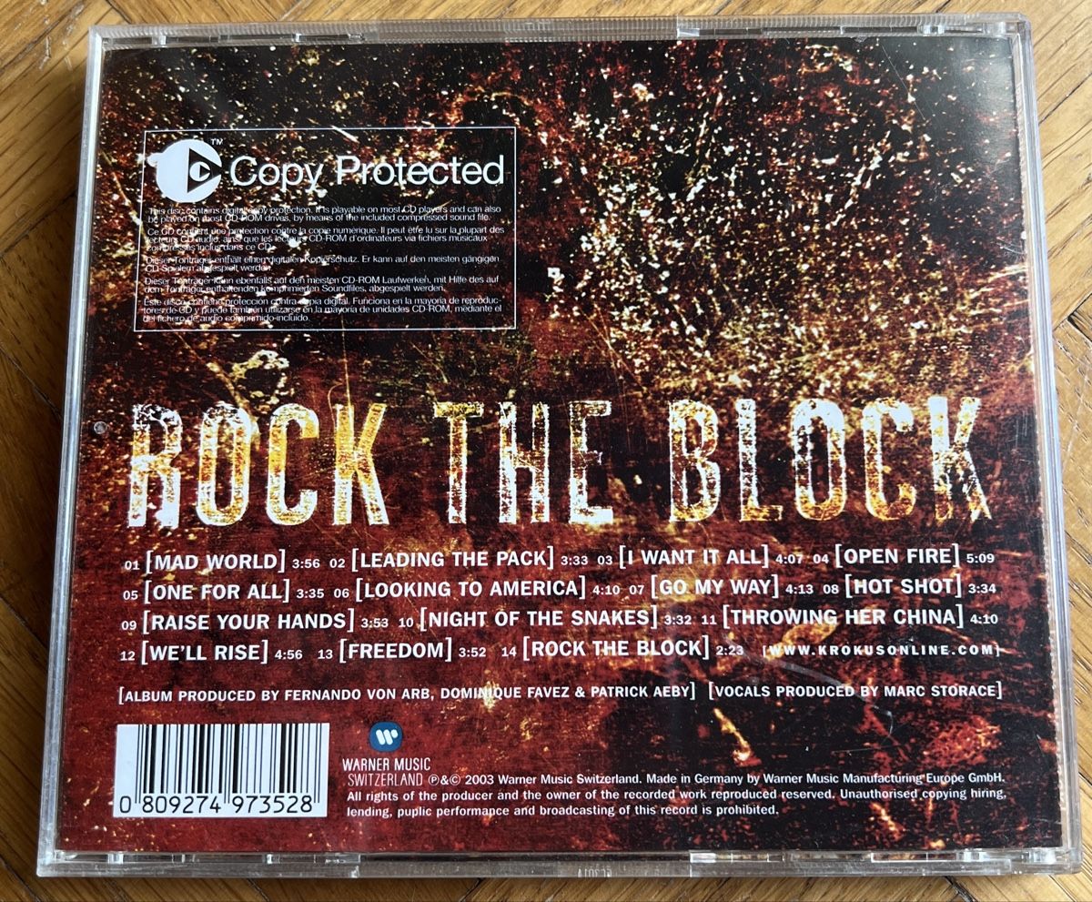 CDs: Krokus - Rock The Block – Gebraucht aus Dino von ani_ypr9 1