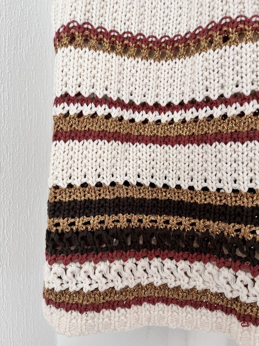 Top: Les Copains Sleeveless Knit Top Striped Pattern Size S – Usato da Lausanne venduto da Danash 3