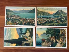 AK  Lot 4 Karten Aquarello Bender  Tessin ungelaufen (G2094)