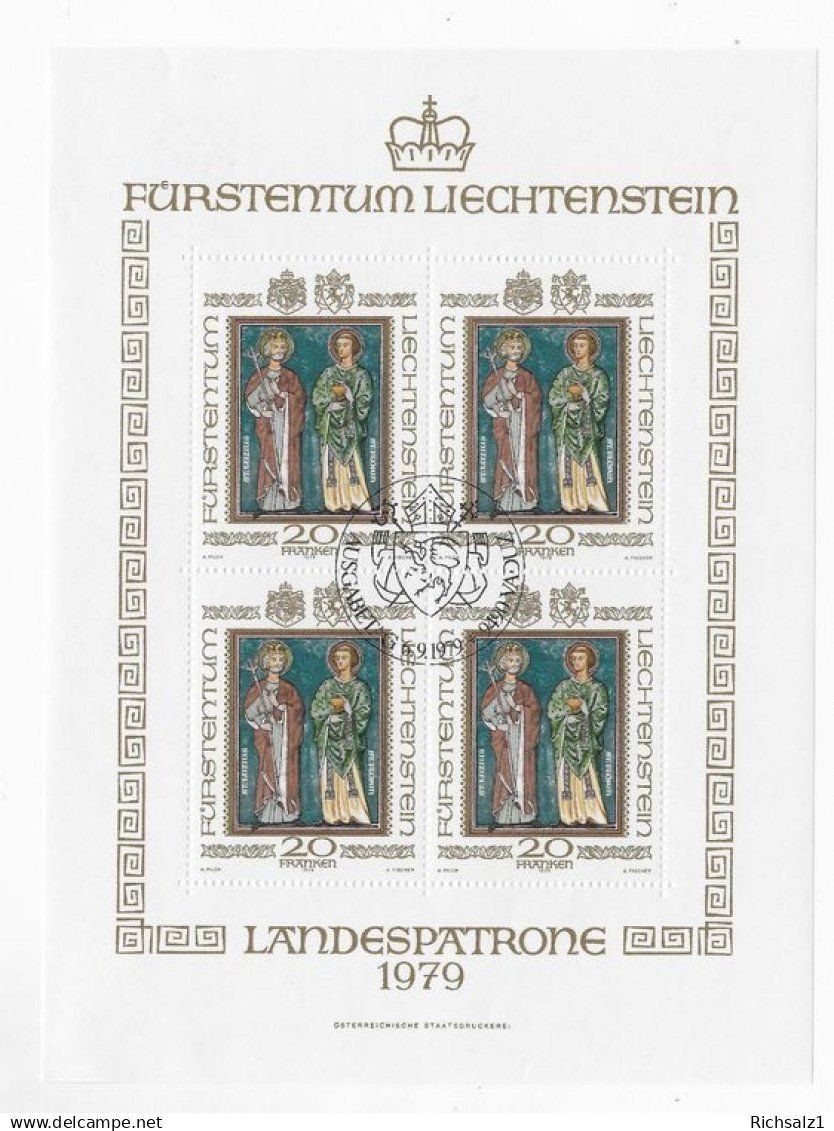 Tutti i francobolli: FL, Landespatrone 1979 gestempelt Kat.80.- – Usato da Hefenhofen venduto da Richsalz