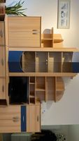 Large Beech Wood Wall Unit
