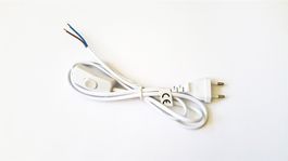Stromkabel Euro, Schalter, offen, weiss