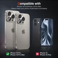 LK 3 Stk. Kameraschutz Glas für iPhone 16 Pro / Pro Max