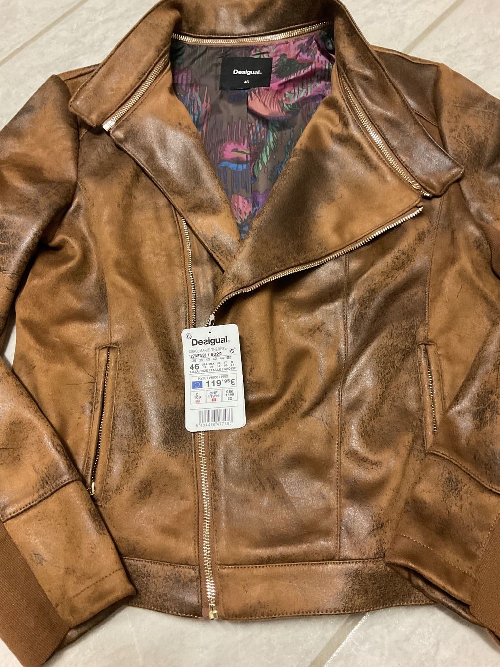 Desigual Jacken: Desigual Kunstlederjacke Gr. 46 braun neu – Neu (gemäss Beschreibung) aus Spreitenbach von Nucinul 2