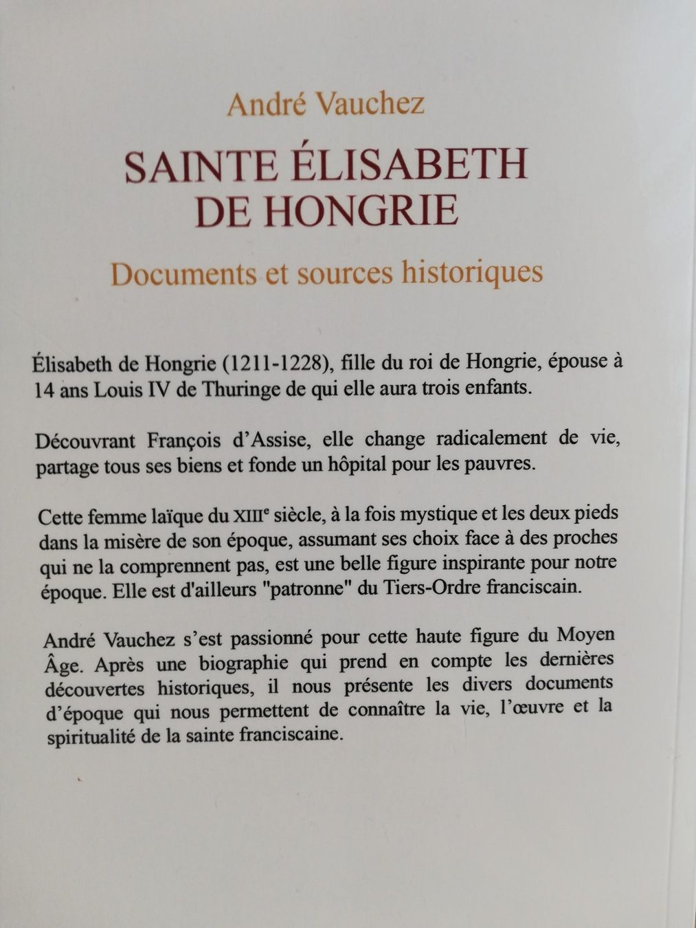 Libri: Sainte Élisabeth de Hongrie – Usato da Genève venduto da mar_q7yb 1