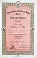 AG Chocolat Tobler Bern - 1920