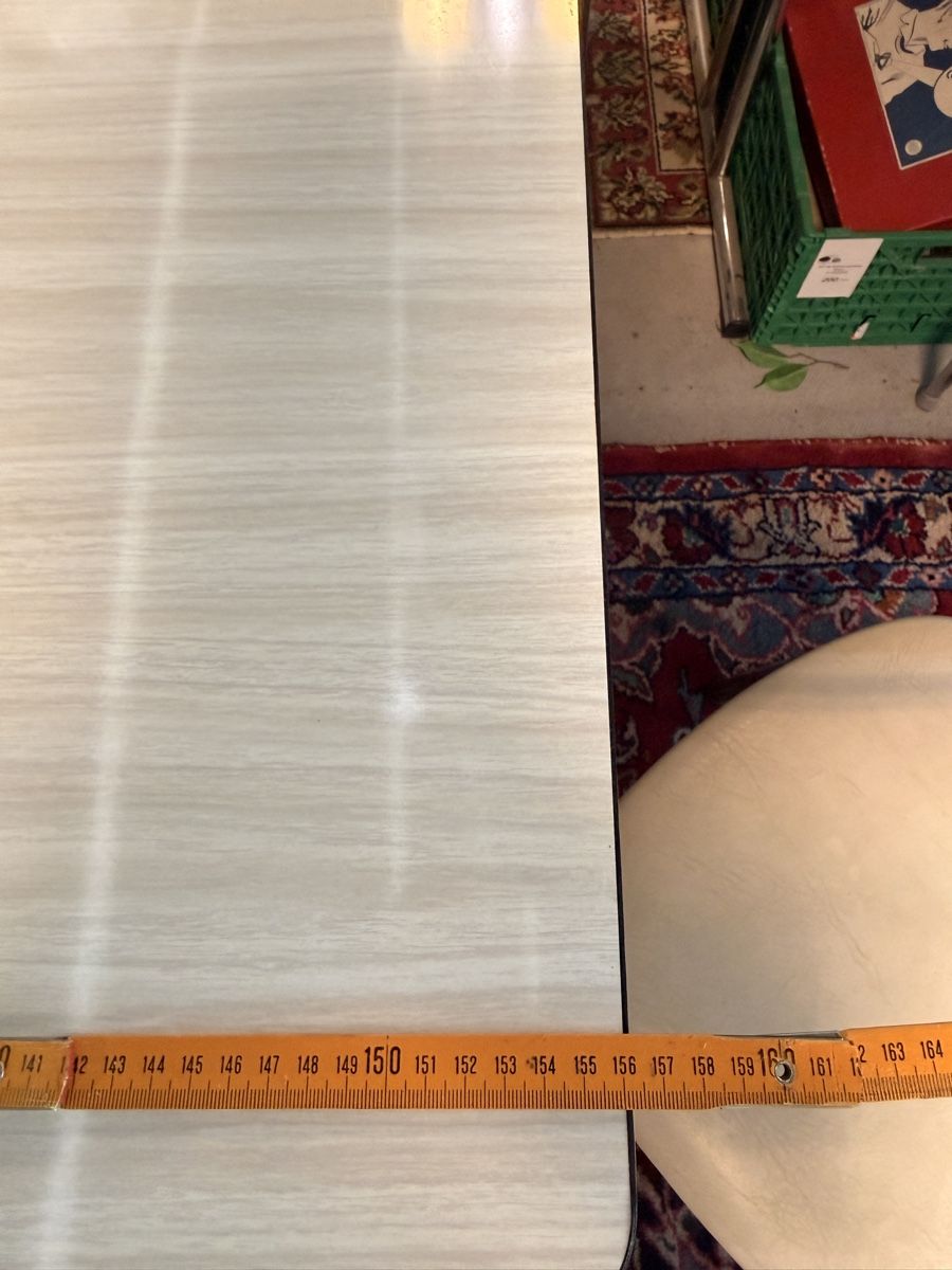 Tische: Table extensible vintage formica blanche  – Gebraucht aus St-Maurice von antikdestok 4