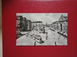 Zürich Bahnhof mit Tram s/w Karte 1940