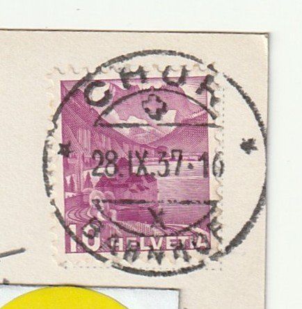 Cartoline postali: Ansichtskarte Chur Graubünden 1937 – Usato da St. Gallen venduto da Ricardo_Deals 2