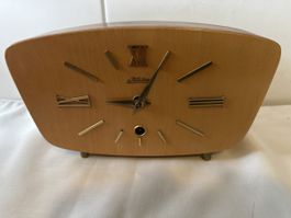 Tischuhr Kaiser Vintage 50er Jahre Mid Century Retro Holz