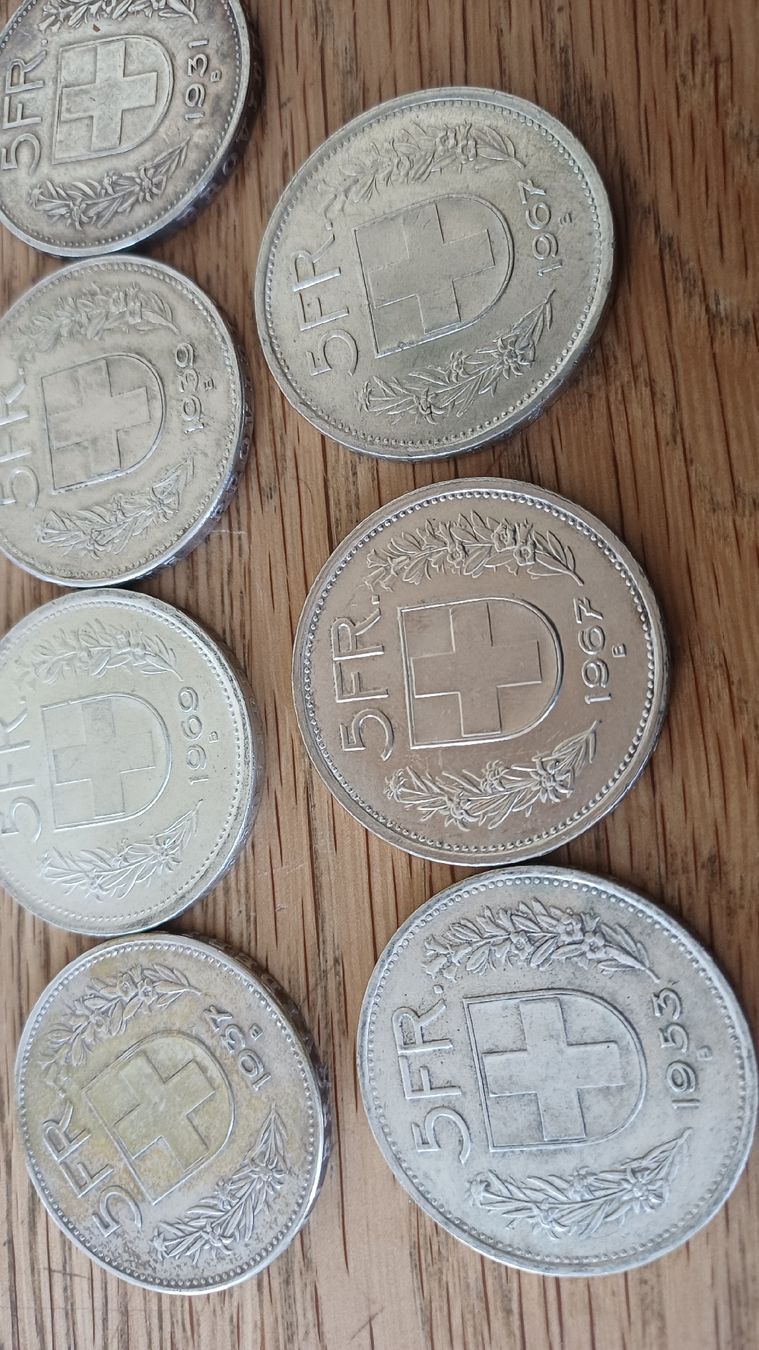 Tutti le monete: 10 X 5 Franken  aus  Silber – Usato da Flawil venduto da Pinkmalibu 5