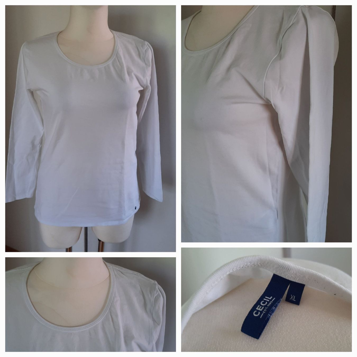 Cecil T-shirt: ***CECIL*** Basicshirt weiss XL – Usato da Wädenswil venduto da H2H_Secondhandshop