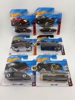 6 Hot Wheels BLACK Ford Mustang, Dodge Challenger Mix 79