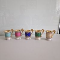 Set aus 5 antiken Tassen, Sammlerstück, Bremer & Schmidt