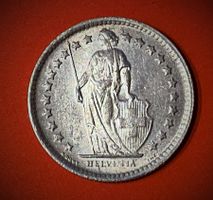 50 Rappen oder 1/2 Fr.1964 B ( Silber ) Stempelglanz