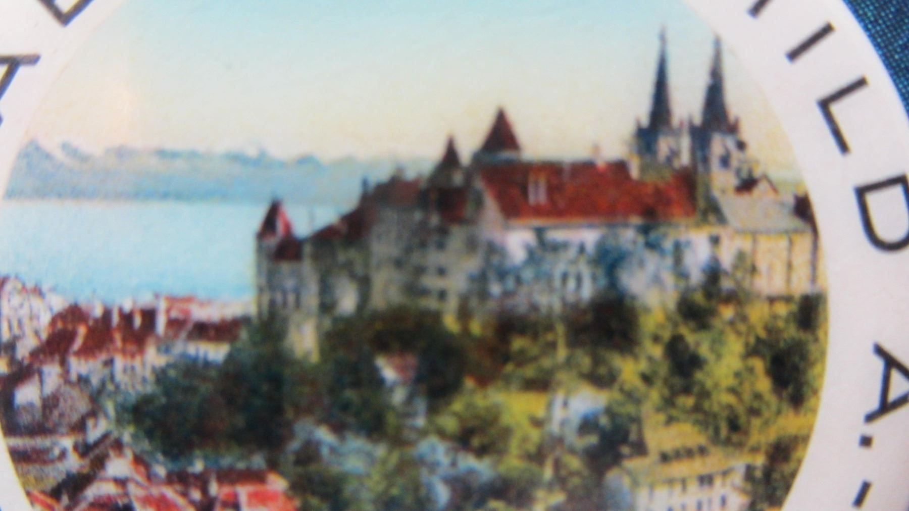 Insegne: SCHILD AG TUCHFABRIK - Neuenburg - antik – Usato da Krattigen venduto da markus63 2