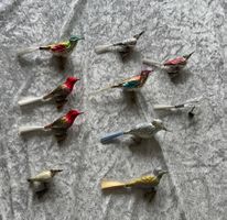 10 Vögel  Christbaumschmuck mit Clip
