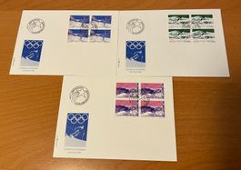 FDC Liechtenstein Satz  Olympia 1980