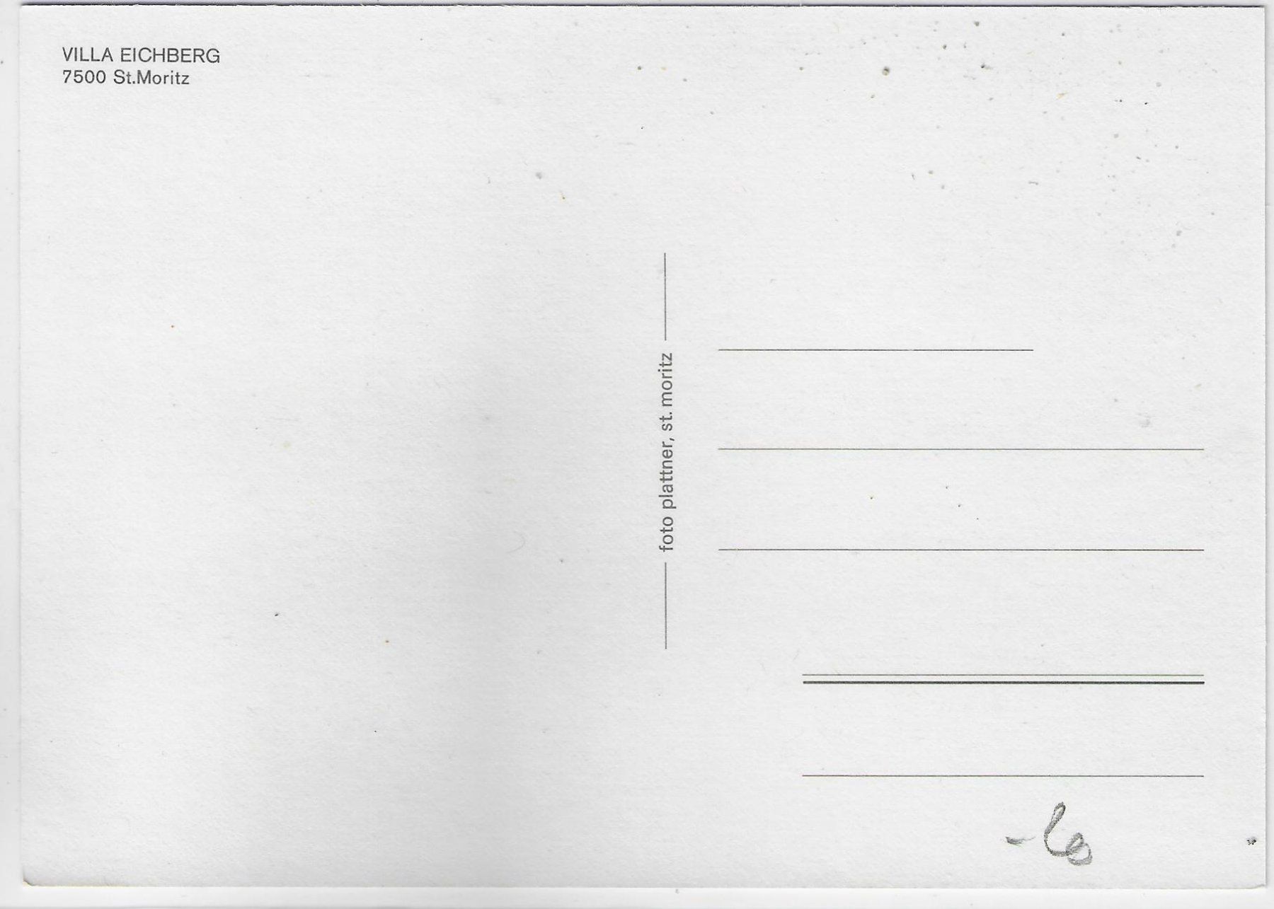 Cartoline postali: Villa Eichberg im Winter - St. Moritz – Usato da Ettingen venduto da Kartenplanet 1