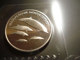 Schöne Tiermedaille "Schnabelwal" 2007, WWF, Bahamas