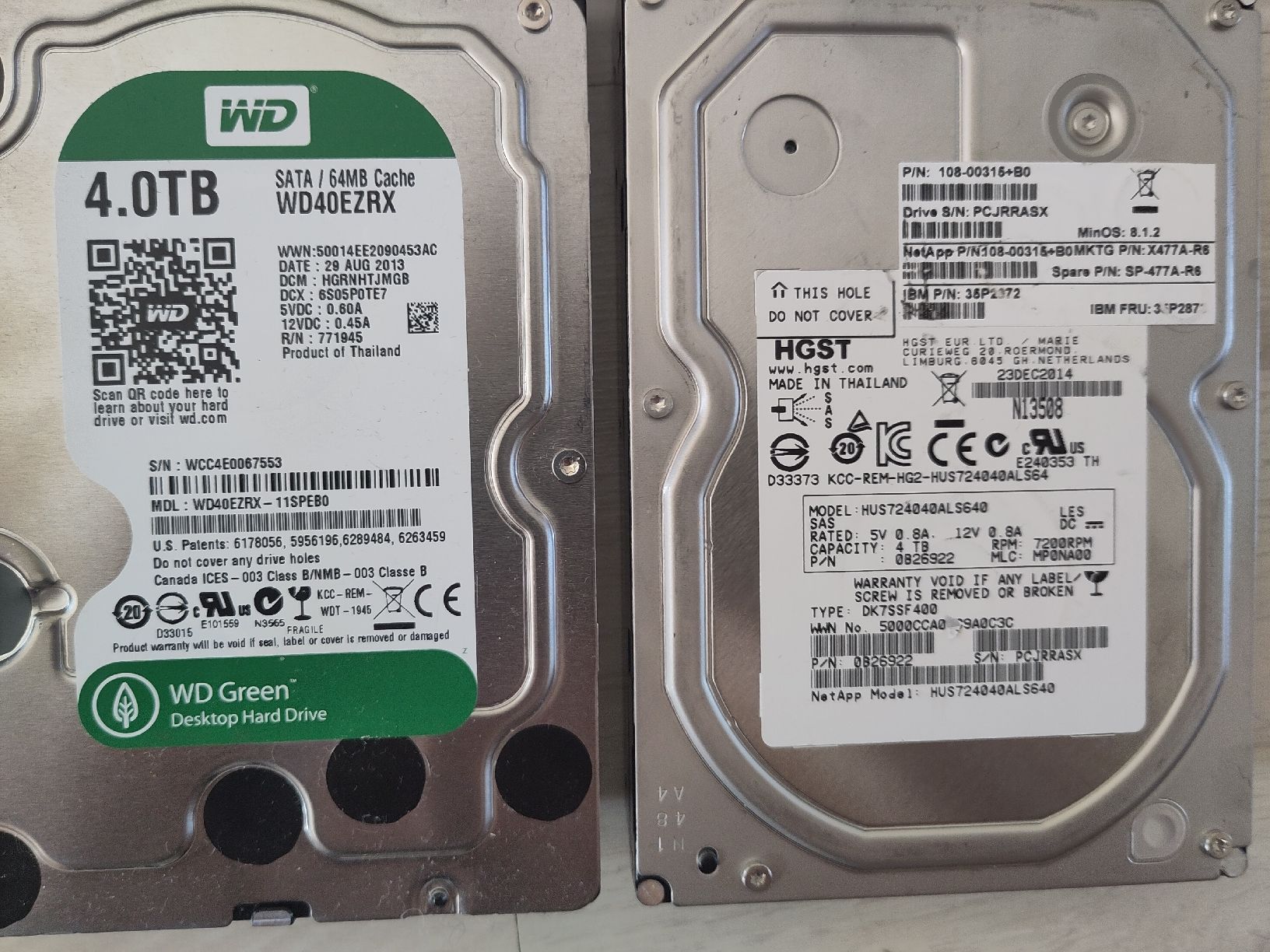 Harddisks: 4x 4TB 3.5" Festplatte – Defekt aus Sargans von sve_hjs5 2