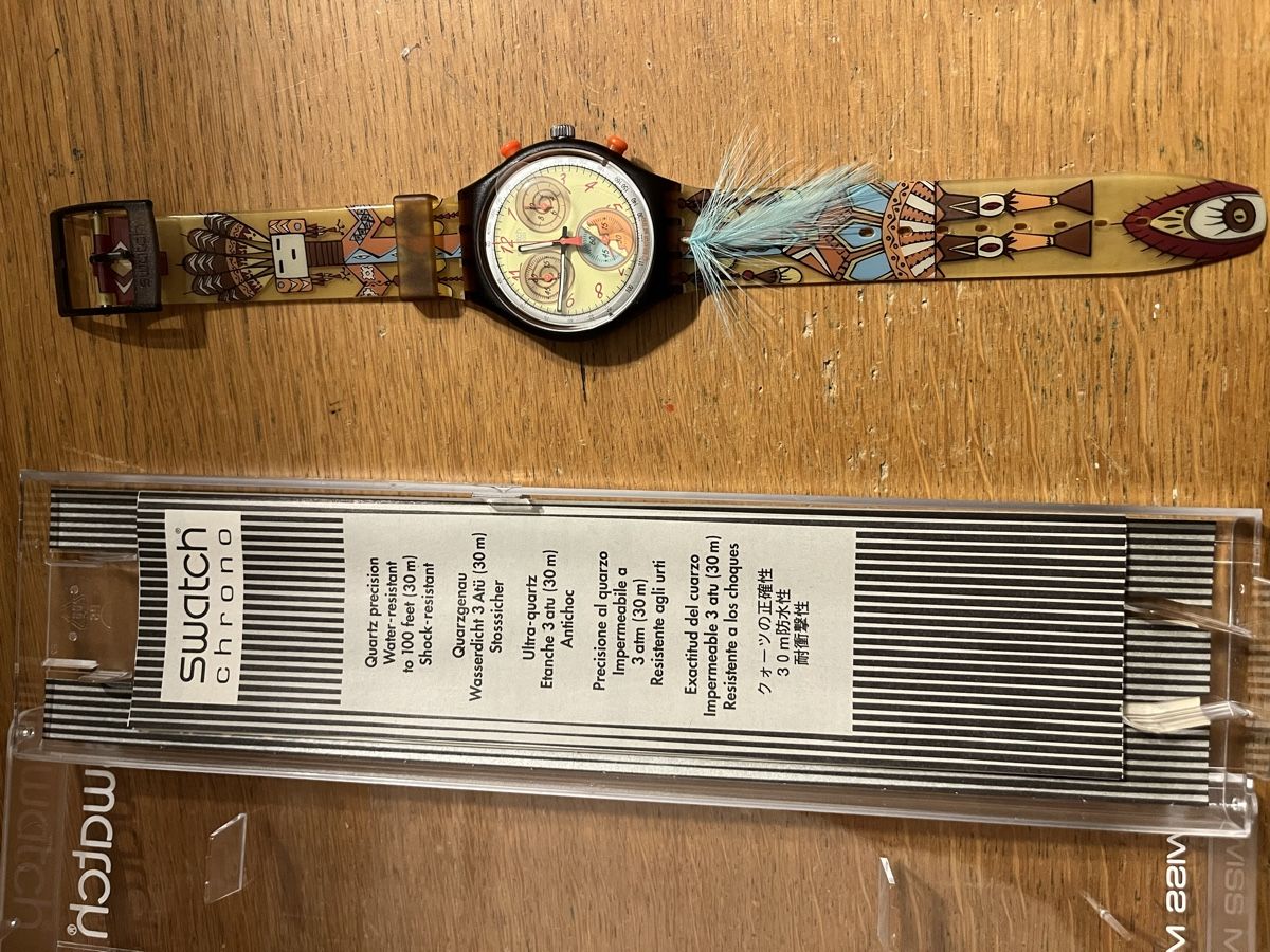 Swatch Uhren: Original Swatch Uhr Chrono Tanzfedern – Neu und originalverpackt aus St. Gallen von katercarlos 1