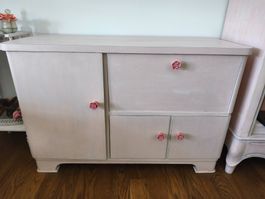 Retro Kommode shabby chic puderrosa