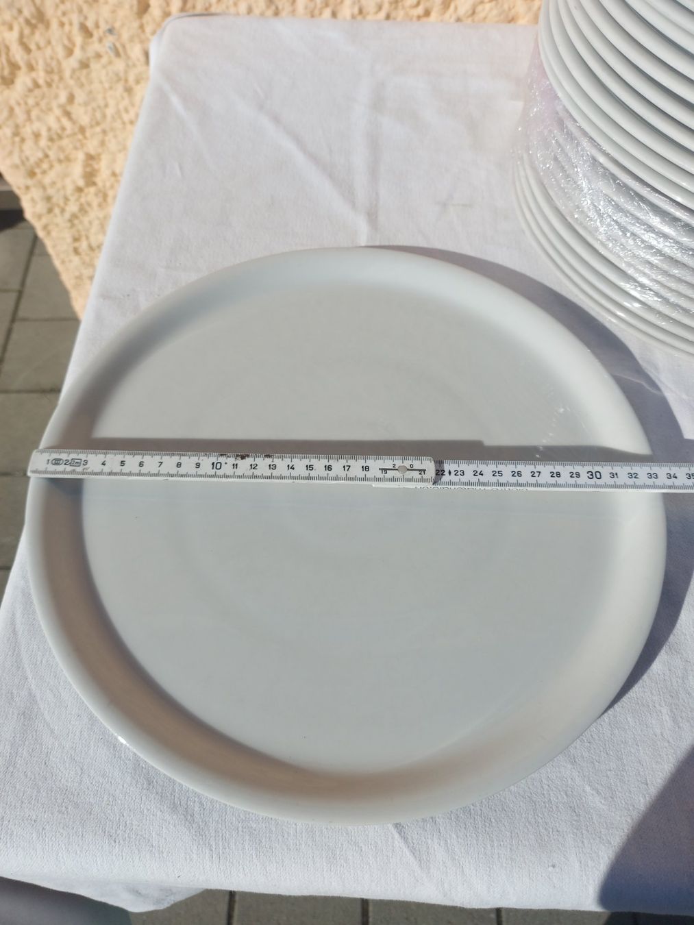 Piatti: Pizzateller ; 34cm Teller, Essteller,  21 Stk, Weiss – Nuovo e nell'imballaggio originale da Rheinau venduto da profitronic.shop 6