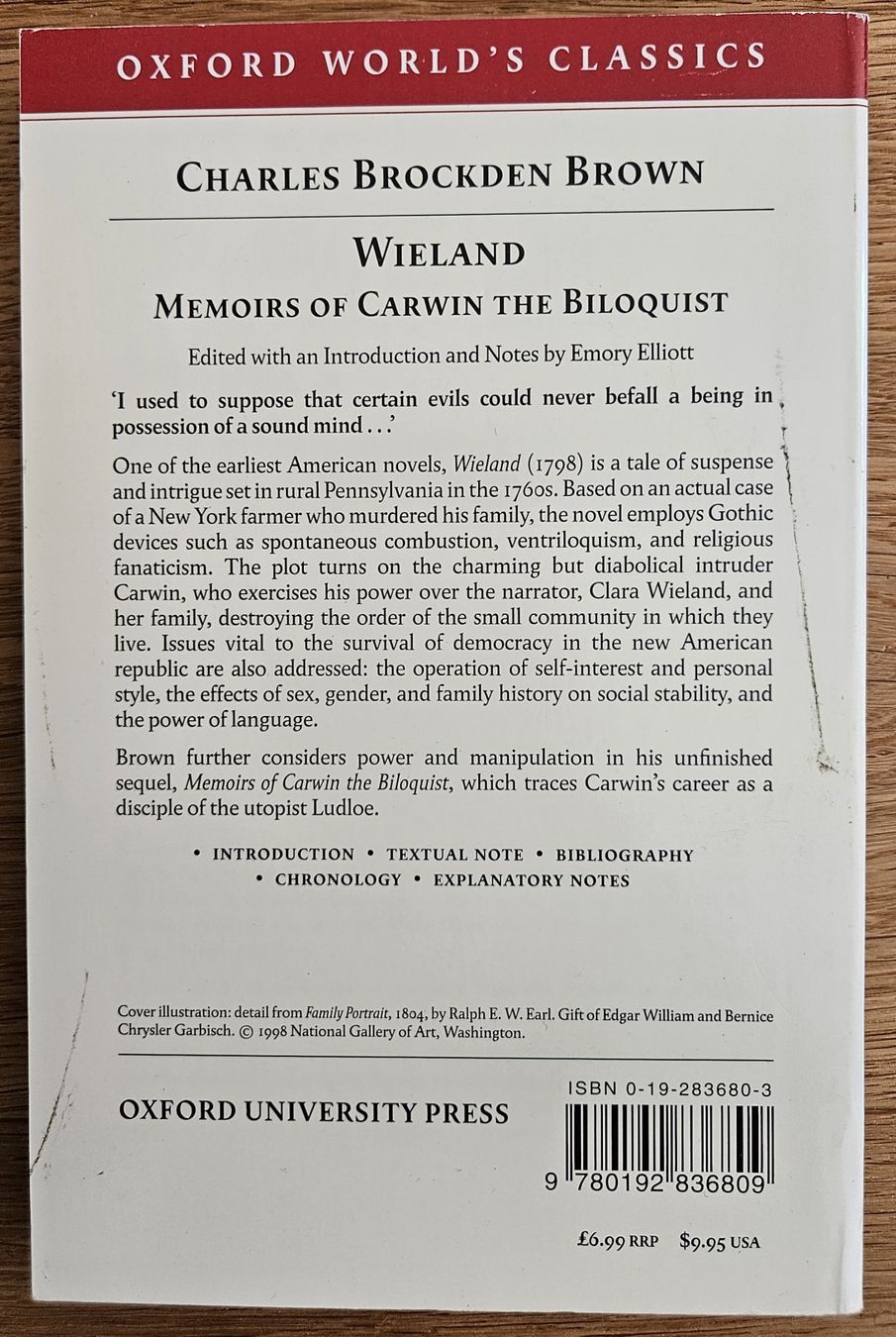 Bücher: Charles Brockden Brown: Wieland – Gebraucht aus Schaffhausen von asyouwestley 3