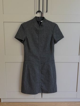 ZARA Kleid grau – Grösse S – Kurzarm / Business / Etuikleid