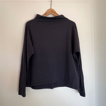Moya Kala Pullover dunkelblau mit Stehkragen, Gr. 42