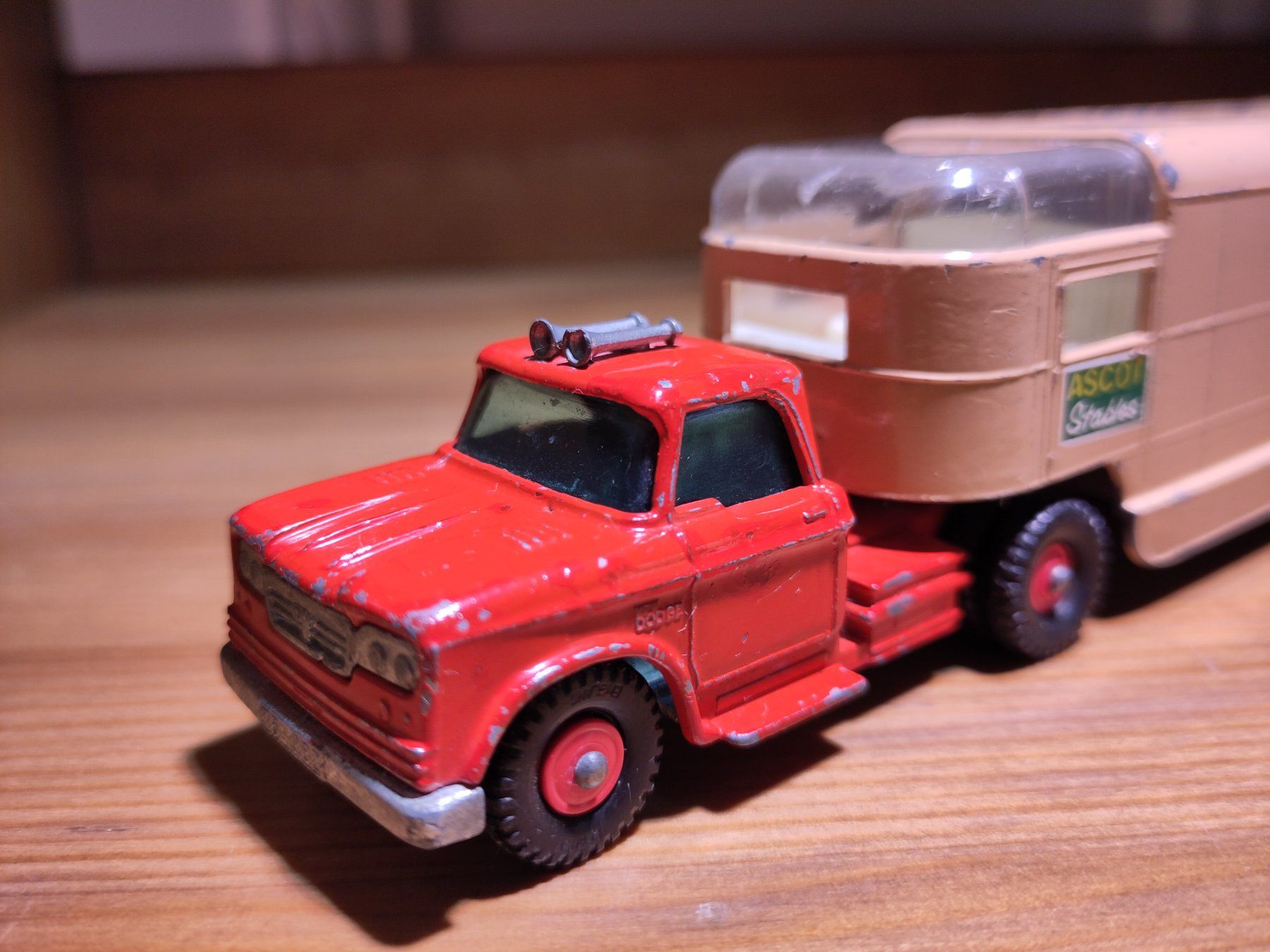 Matchbox Modellini d'auto: Modellauto Matchbox King Size Dodge Tractor, Horse Van – Usato da Bülach venduto da Tiefschlaflos 2
