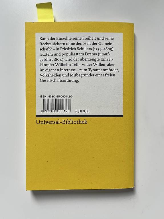 Bücher: Wilhelm Tell - Friedrich Schiller – Gebraucht aus Wettingen von ele_n8lj 2