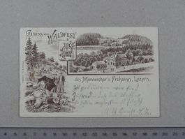 Luzern, 1904, Gruss vom Waldfest, Männerchor Frohsinn