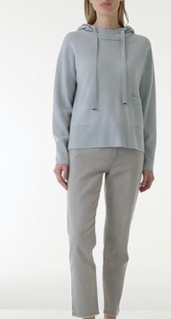 Kapuzenpullover Kaschmir mit Schmuckband  Gr 38