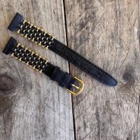 Vintage NOS Decorative Leather Watch Strap 20mm