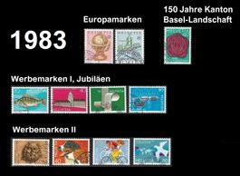 1983 schön gestempelt: Sonder-, Europa- und Werbemarken