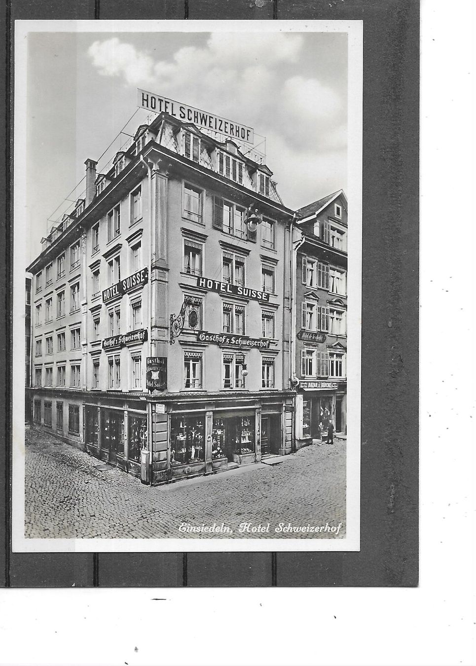 Cartoline postali: SZ Einsiedeln Hotel Schweizerhof – Usato da Schocherswil venduto da Wilare