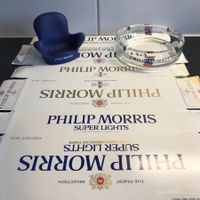 🟣 SET PROMO ASCHENBECHER HANDY SESSEL PHILIPMORRIS PACKUNG