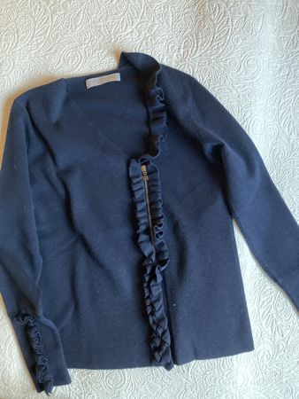 Cardigan D.Exterior marine en laine, taille S