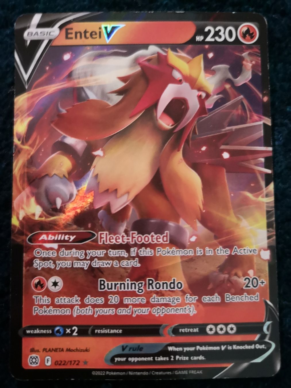Pokémon Sammelbilder & Trading cards: Entei V – Gebraucht aus Uster von vtosevski