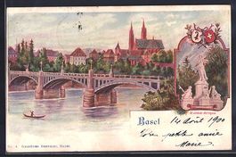 Litho Basel, Ortsansicht mit Wettsteinbr