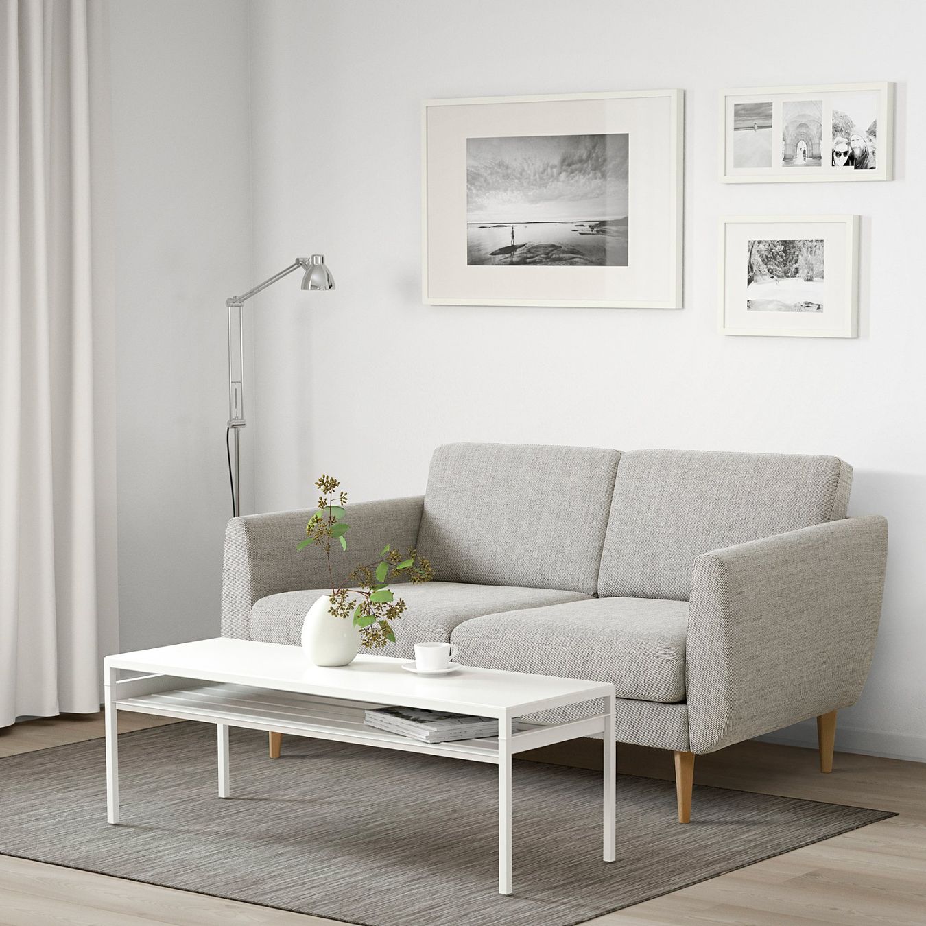 Ikea Sofas: IKEA SMEDSTORP 2er-Sofa, Viarp/beige/braun Eiche – Neu und originalverpackt aus Pratteln von IKEA_Pratteln 1