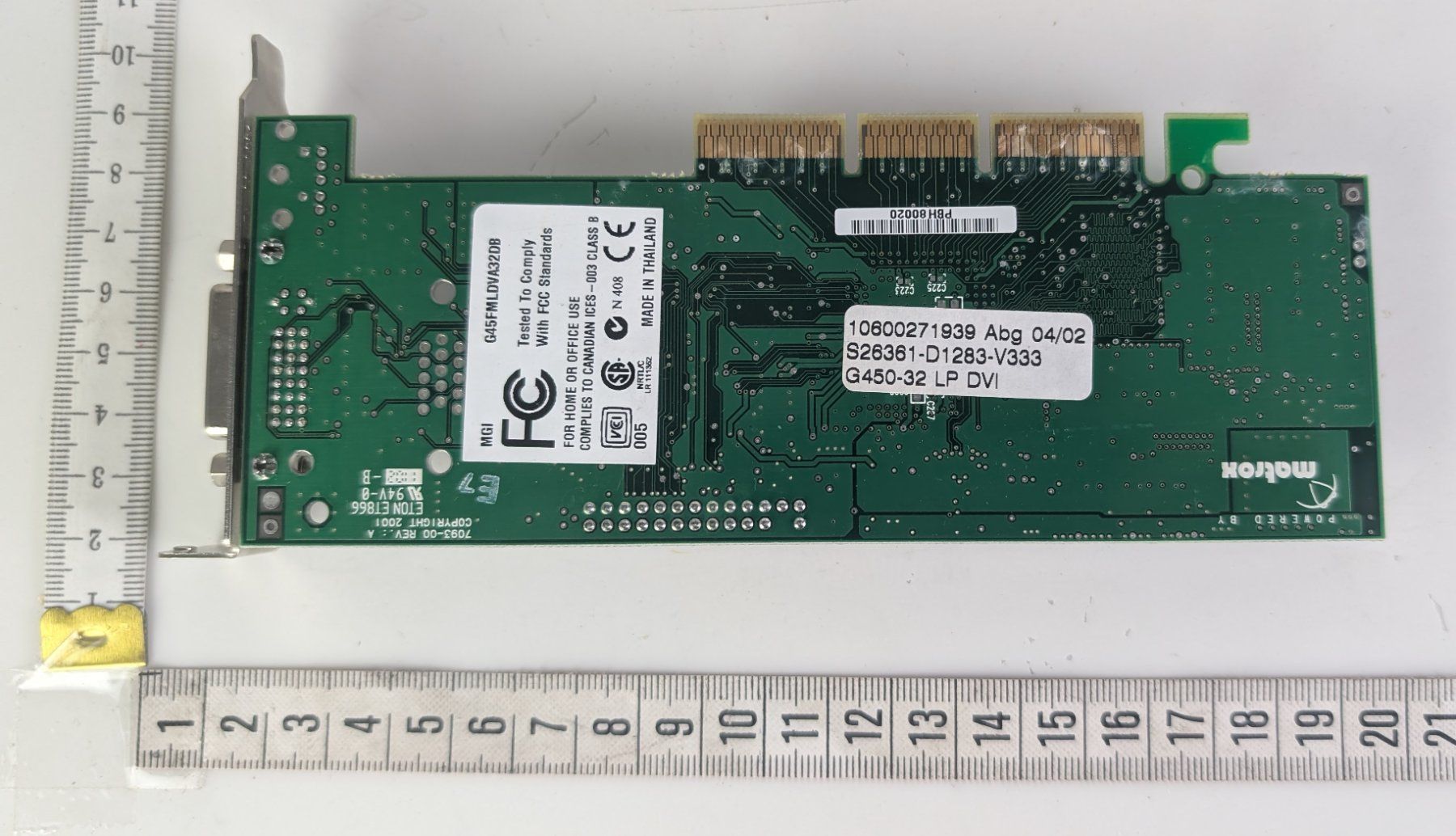 Matrox Schede grafiche: Motion Graphics Matrox Millennium G550 Grafikkarte – Usato da Zürich venduto da axolottchen 3