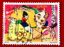  Nr.1052 Clown mut Requisiten  GESTEMPELT  2002   