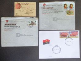 ANGOLA: 4 pièces postales des années 1917 à 2006